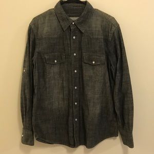 PD&C Long Sleeve Denim Button Down Shirt